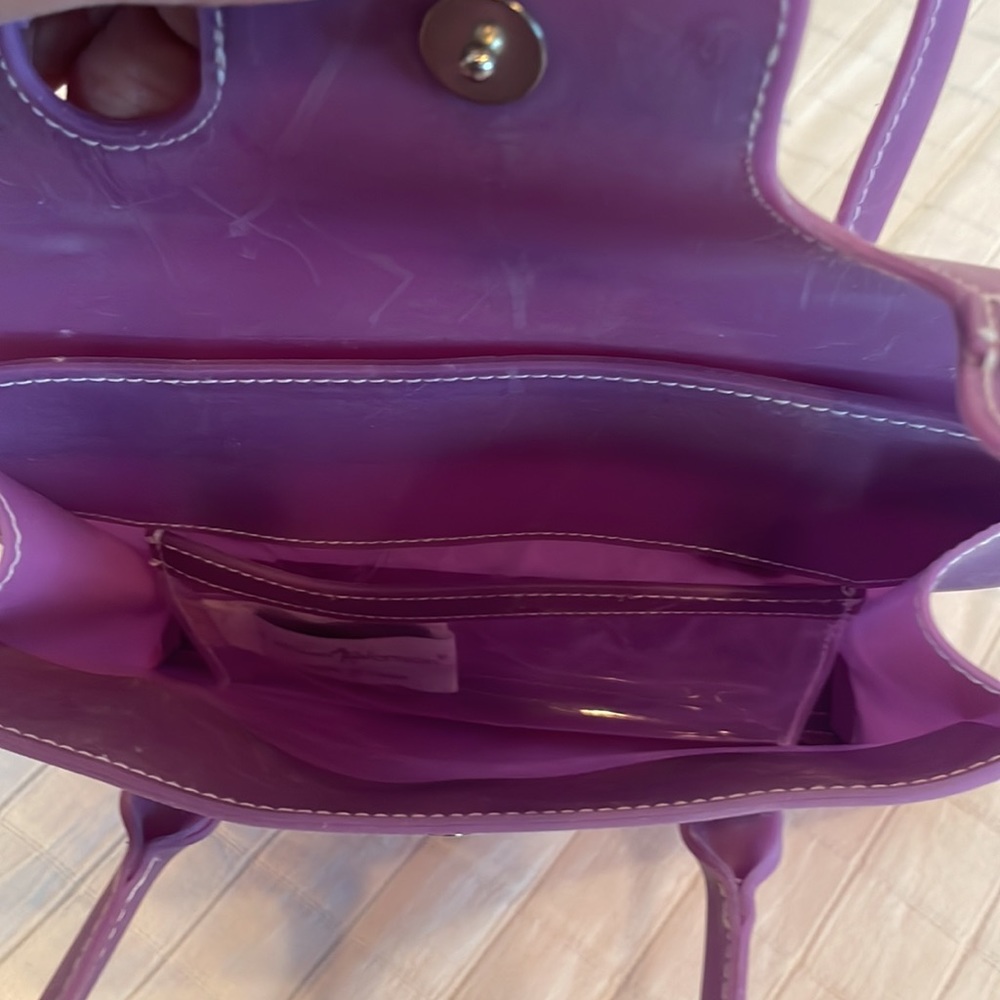 Vintage Y2K Lillian Vernon jelly purse purple handbag pocketbook initial A - Picture 5 of 11